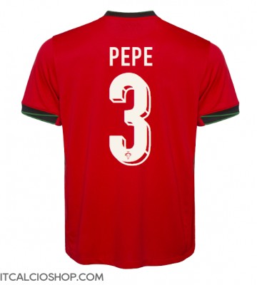 Portogallo Pepe #3 Prima Maglia Europei 2024 Manica Corta